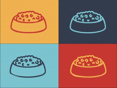 Bowl Kedi Malzemeleri Logo Şablonu, Evcil Hayvan, Kedi, Yiyecek Basit Düz Simgesi