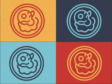 Kahvaltı Tabağı Logo Şablonu, Basit Düz Kahvaltı Simgesi, Tabak, Yemek