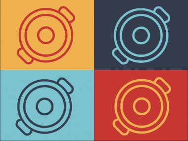 Kahvaltı Tavası Logo Şablonu, Basit Düz Yiyecek Simgesi, Kahvaltı, Mutfak