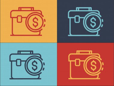 Broker Çanta Logo Şablonu, Simsar, Çanta, Yatırım Simgesi