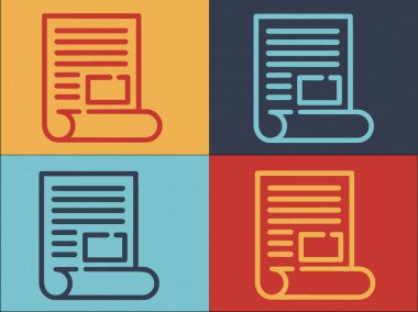 Broker Belgeleri Logo Şablonu, Basit Düz İş Simgesi, Komisyoncu, Ofis