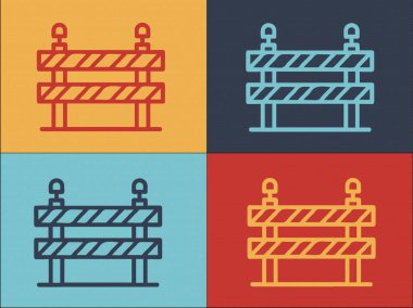 İnşaatçı Bariyer Logo Şablonu, İnşaat, İnşaatçı, İşçi Basit Düz Simgesi