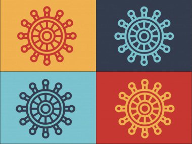 İş İşbirliği Direksiyon Logosu Şablonu, Basit Düz İş Simgesi, İşbirliği, Vektör
