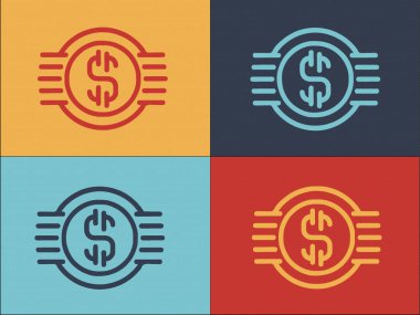 İş Doları Logo Şablonu, Para, İş, Nakit Basit Düz Simge