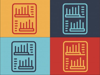 İş Durumu Çizelgesi Logo Şablonu, Basit Düz İşletme Simgesi, Çizelgesi, Grafik