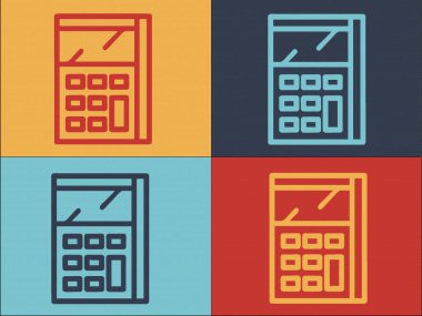 Hesaplayıcı Matematik Aygıtı Logo Şablonu, Finans, Matematik, Hesaplayıcı Basit Düz Simgesi