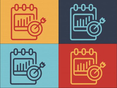 Takvim Hedefi Güvenilirlik Logosu Şablonu, İzole Edilmiş Simgenin Basit Düz Simgesi, Simge, Hedef