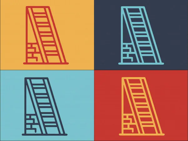 Bauleiter Logo Vorlage Einfache Flache Ikone Des Baumeisters Leiter Job — Stockvektor