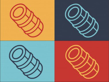 Kamp alanı Mat Roll Logo Şablonu, Kamp, Seyahat, Kamp Bölgesi Basit Düz Simgesi