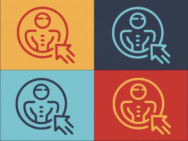 Aday Profili Logo Şablonu, Basit Düz İş Simgesi, Aday, İş