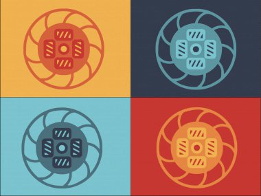 Otomobil gücü debriyaj logosu şablonu, Araç, Otomobil, Güç