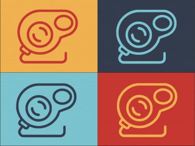 Carabiner Çekilebilir Köpek Tasması Logo Şablonu, Geri Çekilebilir, Kontrol, Köpek