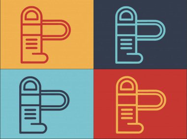 Turnike Kart Logosu Şablonu, Turnikenin Basit Düz Simgesi, Güvenlik, Giriş