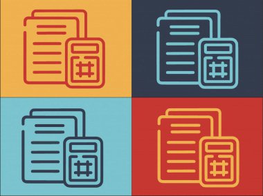 Kariyer Hesaplayıcı Logo Şablonu, Basit Düz Hesaplayıcı Simgesi, İş, Kariyer