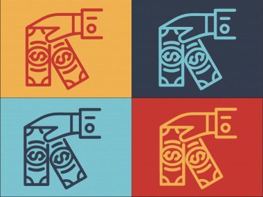 Elde Nakit Logo Şablonu, Basit Nakit, Para, El Simgesi