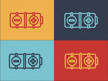 Hücre Pili Logo Şablonu, Pil, Enerji, Teknoloji Basit Düz Simgesi