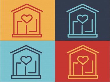 Charity Shop Logo Şablonu, Mağaza, Kıyafetler, Dükkan Basit Düz Simgesi