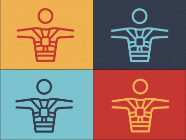 Göğüs Düzeltme Logo Şablonu, Basit Düz Göğüs, Sağlık, Sağlık Simgesi