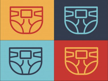 Çocuk bezi logosu şablonu, Çocuk bezi, bebek bezi, bebek bezi