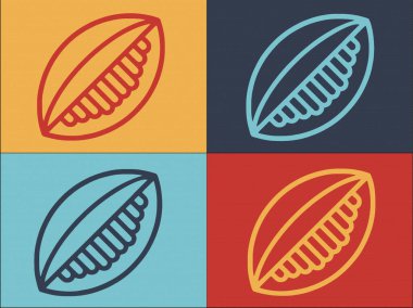 Çikolata Fasulyesi Logo Şablonu, Basit Düz Yiyecek Simgesi, Çikolata, Kakao