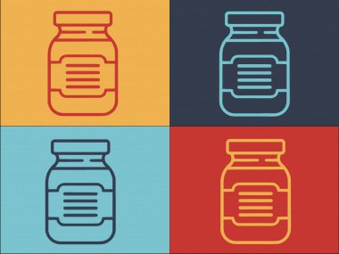 Çikolata Yapıştırıcısı Jar Logo Şablonu, Basit Düz Kavanoz Simgesi, Çikolata, Tatlı