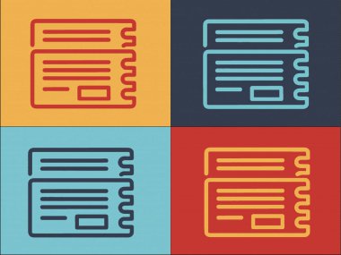 Sinema Biletleri Logo Şablonu, Basit Düz Film Simgesi, Film, Sinema