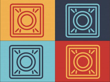 Devre Elektrik Anahtarı Logo Şablonu, Devrenin Basit Düz Simgesi, Elektrik, Elektrik