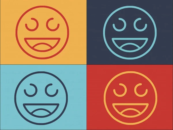 Feiert Emoji Logo Vorlage Einfache Flache Ikone Der Isolation Feier — Stockvektor