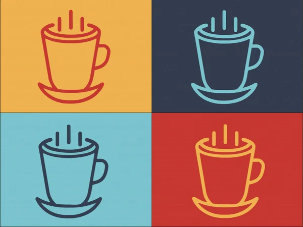 Ceramic Mug Logo Template Simple Flat Icon Mug Cup Ceramic — стоковий вектор