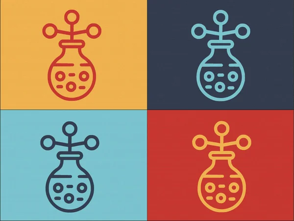Kimyasal Ot Logo Şablonu, Kimyasal Ot, Kimya 'nın Basit Düz Simgesi