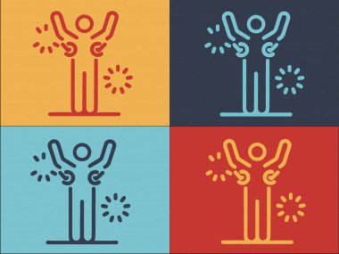 Saç Temizleme Logosu Şablonu Arkasındaki Temiz Adam, Temizlik, Bakım, Cilt Simgesi