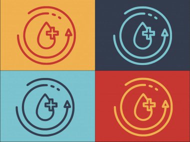 Temizlenmiş Su Logosu Şablonu, Temiz, Su, İçecek Basit Düz Simgesi