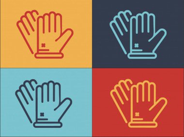 Temizleme Eldiveni Logosu Şablonu, Temizlik, Temizlik, Temizlik ve Temizlik Simgesi