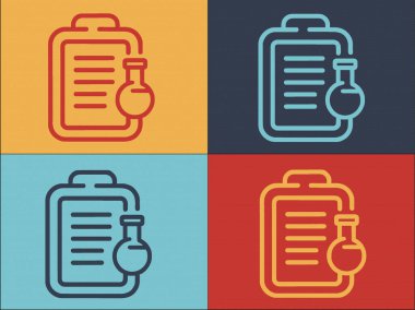 Klinik Test Logosu Şablonu, Tıp, Test, Klinik Basit Düz Simgesi