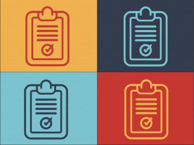 Pano Zor Görev Şablonu, Basit Düz İşletme Simgesi, Pano, Çalışma