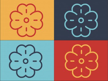 Yonca İrlanda Logo Şablonu, Basit Düz Yonca Simgesi, Şans, Yaprak