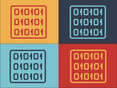 Kod Sohbet Arayüzü Logo Şablonu, Teknolojinin Basit Düz Simgesi, Kod, Dijital