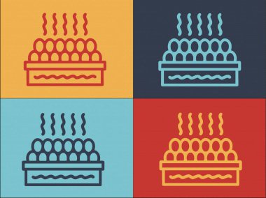 Kahve Fasulyesi Kızarmış Logo Şablonu, Basit Düz Kahve Simgesi, Tohum, İçki