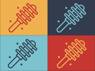 Kuaför Tarağı Logo Şablonu, Basit Düz Kuaför Simgesi, Saç, Tarak