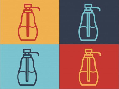 Coiffure Dispenser Logo Şablonu, Basit Afro Düz Simgesi, Kadın, Sağlık