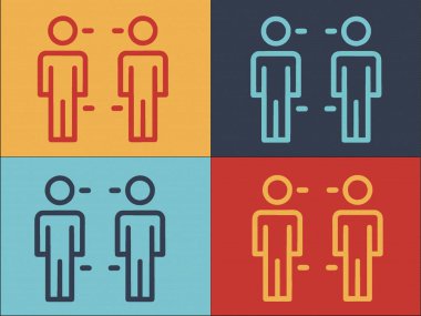 Meslektaşla İlişki Logosu Şablonu, Sade Samimi Düz Simge, Kahkaha, Kadın