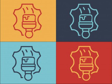 Renkli Kıyafetler Logo Şablonu, Basit Düz Moda Simgesi, Gömlek, Giysi