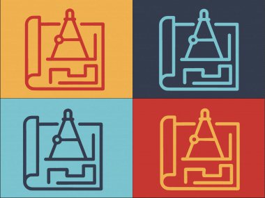 İletişim Mühendisliği Planı Logo Şablonu, İletişim, İş, İnşaat Basit Düz Simgesi