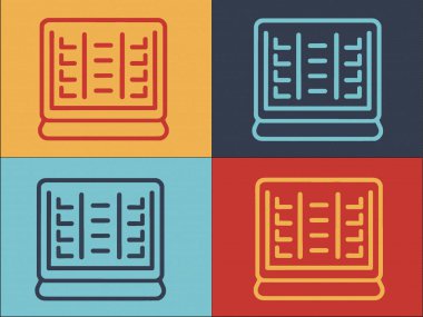 Bilgisayar Görev Zamanlama Şablonu, Zamanlamanın Basit Düz Simgesi, Bilgisayar, Zaman