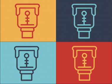 Yapım Lazer Ölçer Logo Şablonu, Metrenin Basit Düz Simgesi, İnşaat, Ölçü