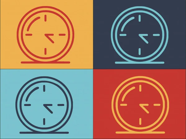 時計のロゴテンプレート 時間のシンプルなフラットアイコン — ストックベクタ