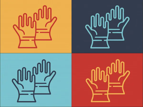 Kalte Medizinische Handschuhe Logo Vorlage Einfache Flache Ikone Der Medizin — Stockvektor