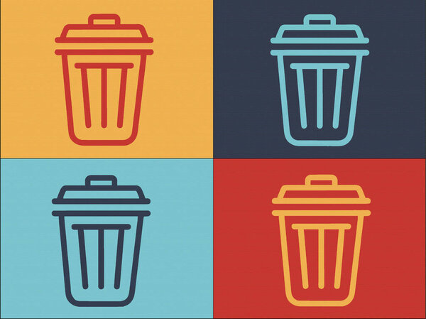 Трэш, Simply Flat Icon, Трэш, Recycle