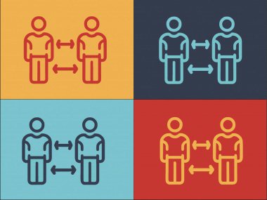 Coronavirus Uzaklık Şablonu, Basit Düz Coronavirüs Simgesi, Virüs, Salgın