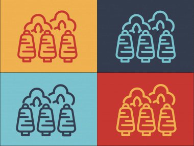 Cotton Spools Logo Şablonu, Pamuk, Makina, Makina Basit Düz Simgesi